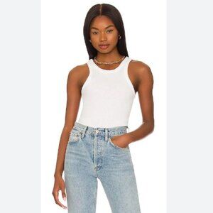 Agolde Bailey Scoop Armhole Tank Powder White size XS‎